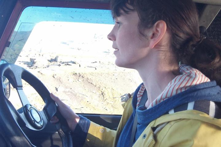 Quarry Driving Lady